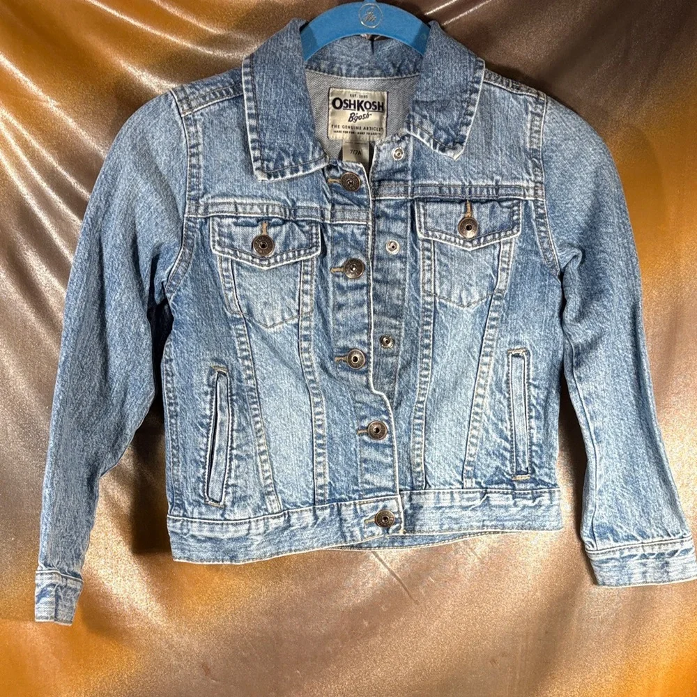 OshKosh B'gosh Light Blue Denim‎ 7/7a kids Jacket. Box S